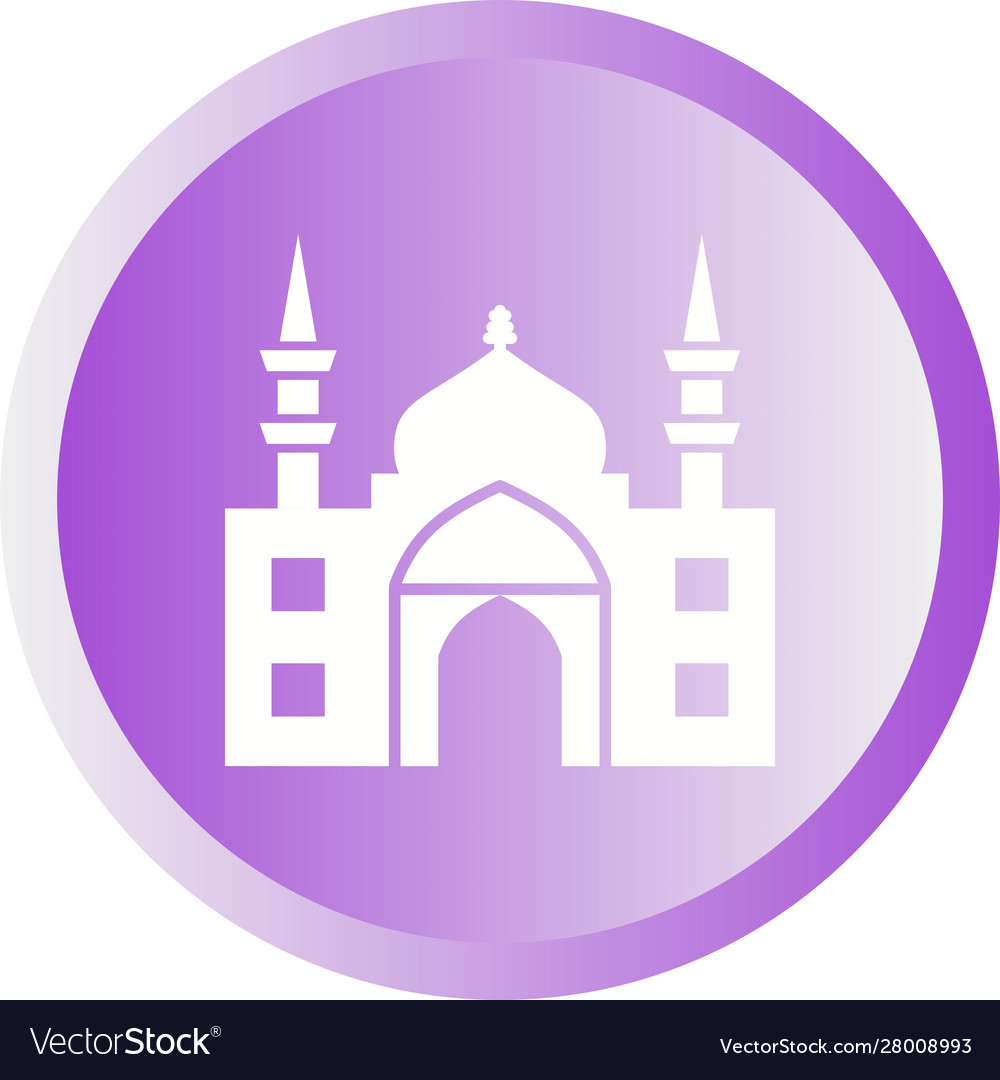 Beautiful mosque glyph icon