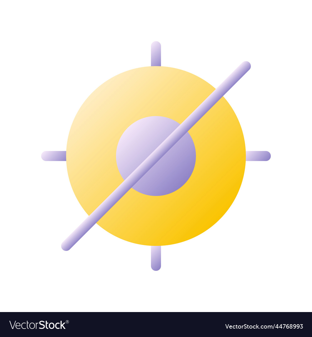 Crossed aim flat gradient two-color ui icon vector image Crossed aim flat gradient two-color ui icon