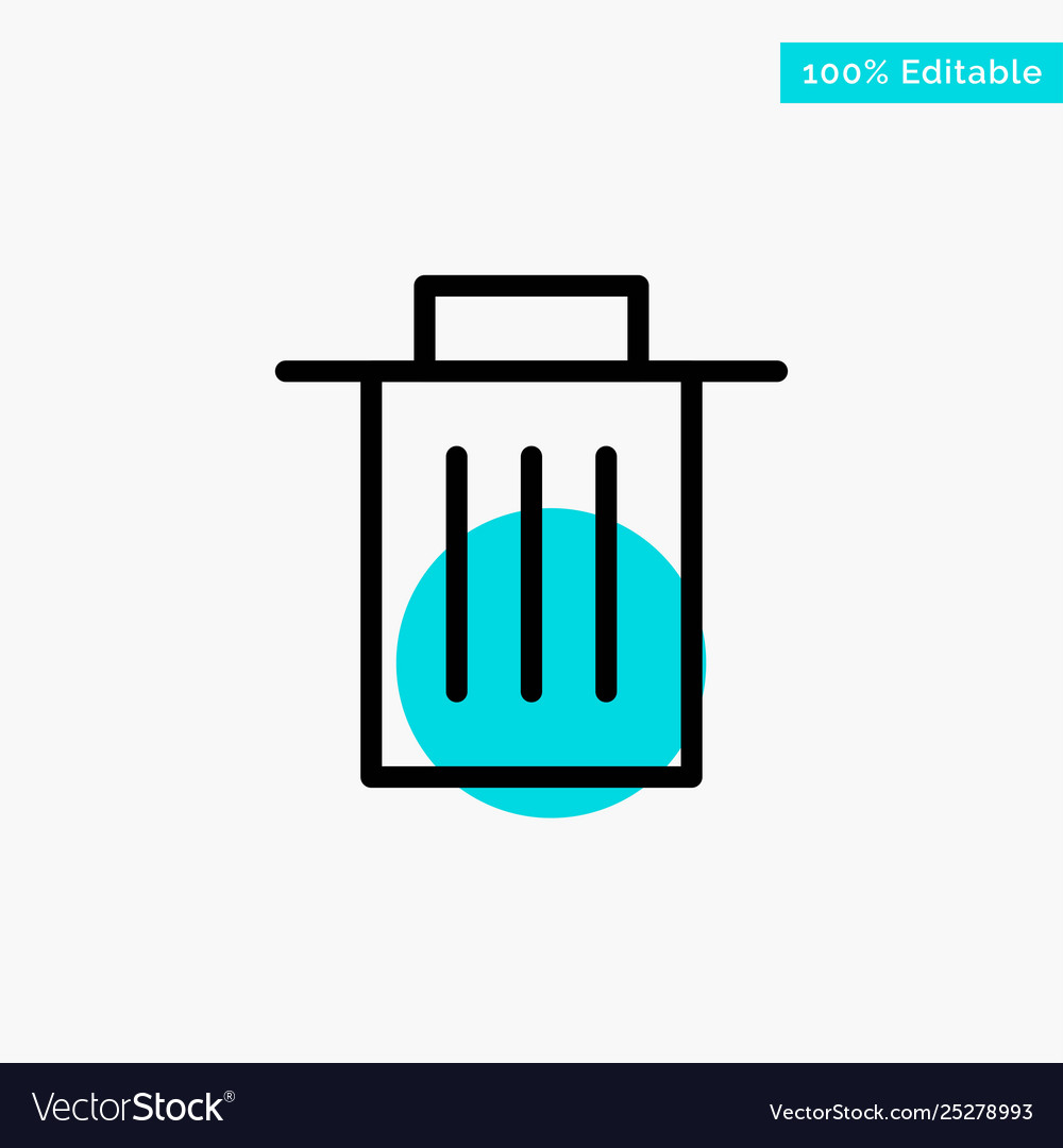 Delete interface trash user turquoise highlight