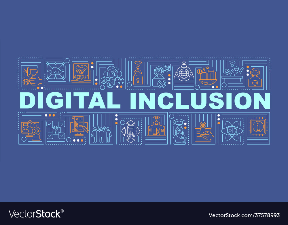 Digital inclusion word concepts banner