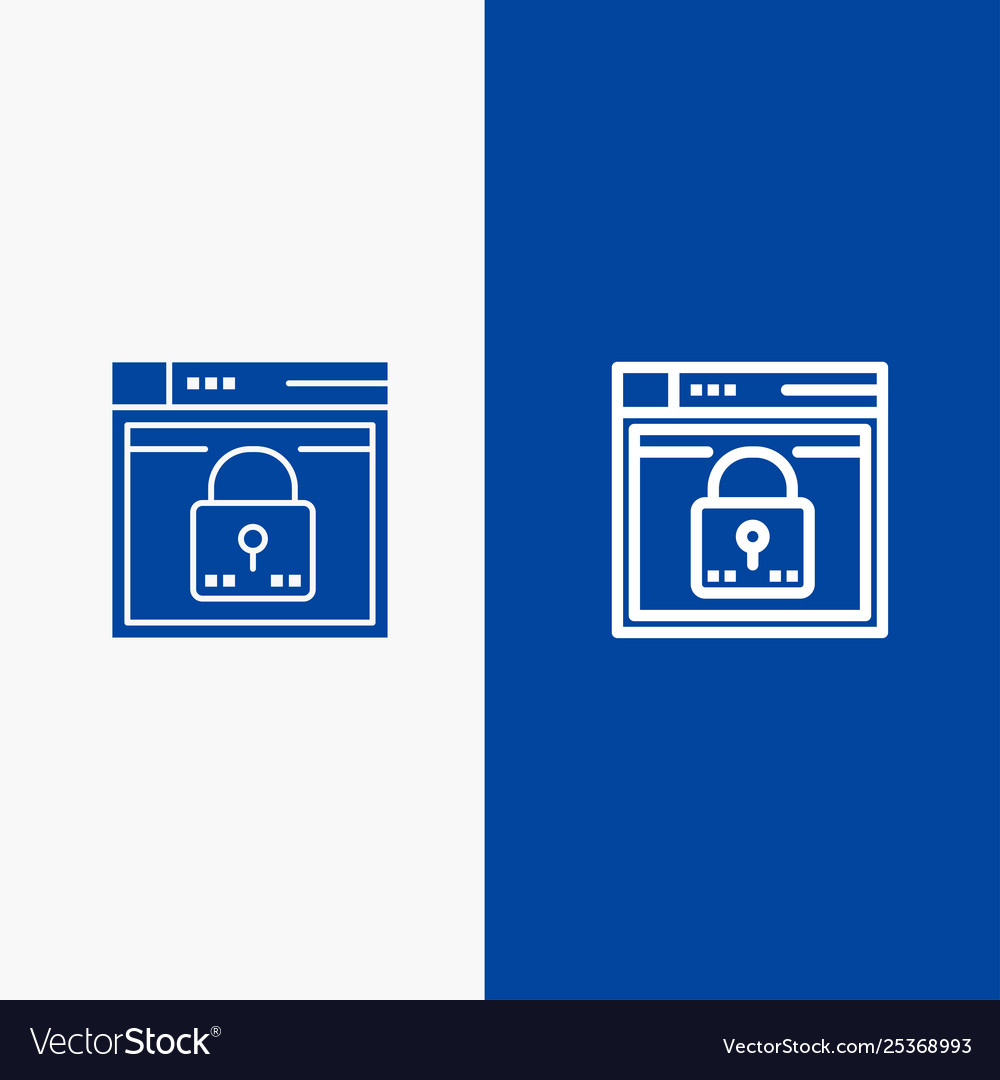 Login sichere Web-Layout Passwort Sperre Linie vector image Login sichere Web-Layout Passwort Sperre Linie