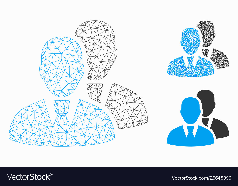 Managers mesh carcass model and triangle vector image Managers mesh carcass model and triangle