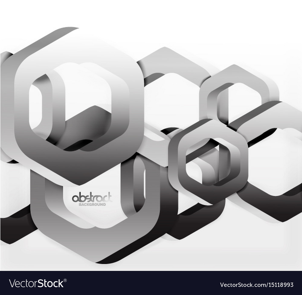 Overlapping hexagons design background