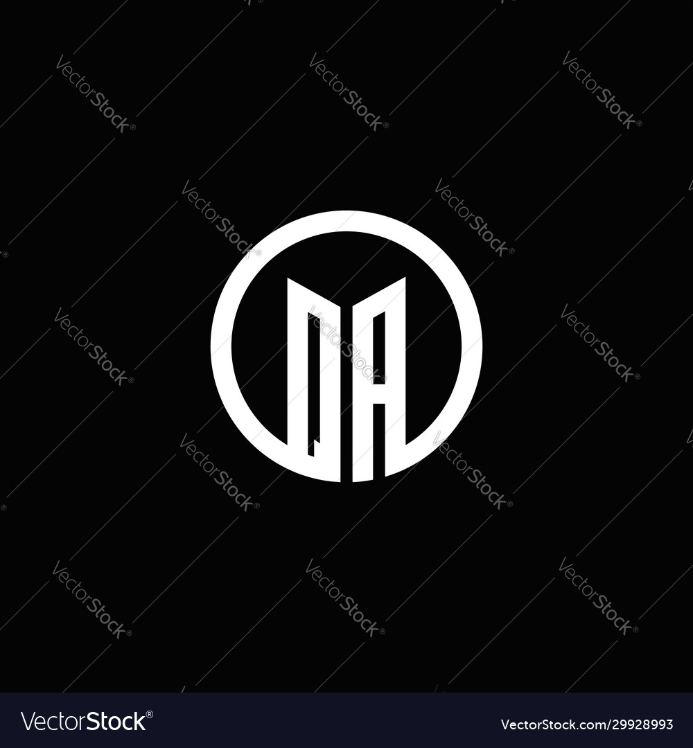 Qa Monogramm Logo isoliert mit einem rotierenden Kreis Vector Image Qa Monogramm Logo isoliert mit einem rotierenden Kreis