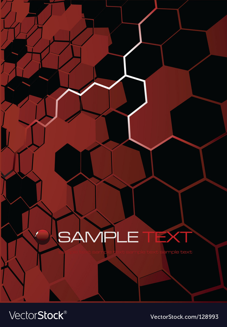 Red Abstract Hexagon Pattern