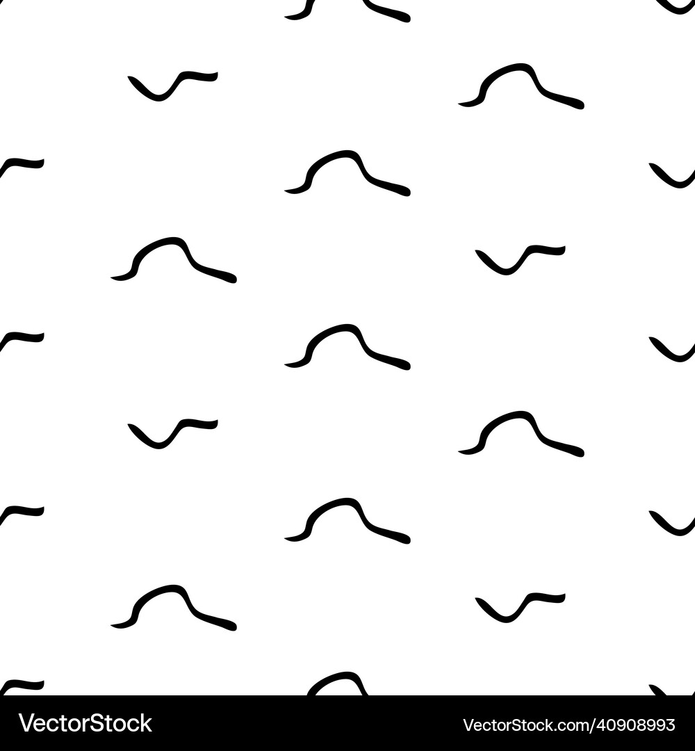 Seamless pattern with sketch squiggle Royalty Free Vector