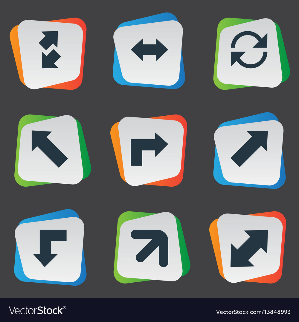 Set of simple cursor icons