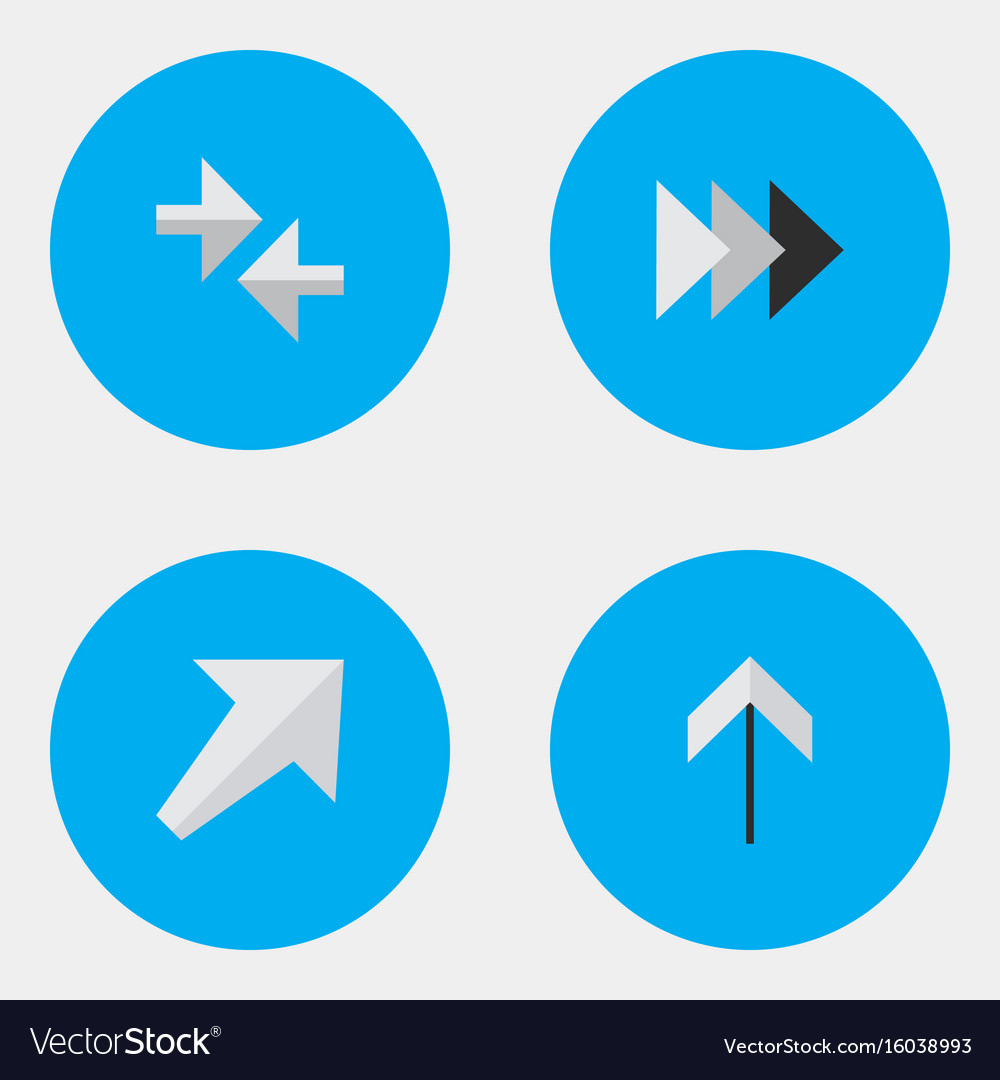 Set of simple indicator icons