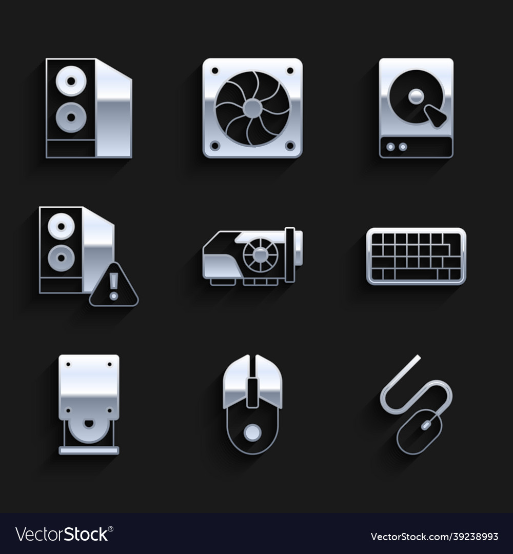 Set video graphic card computer mouse keyboard