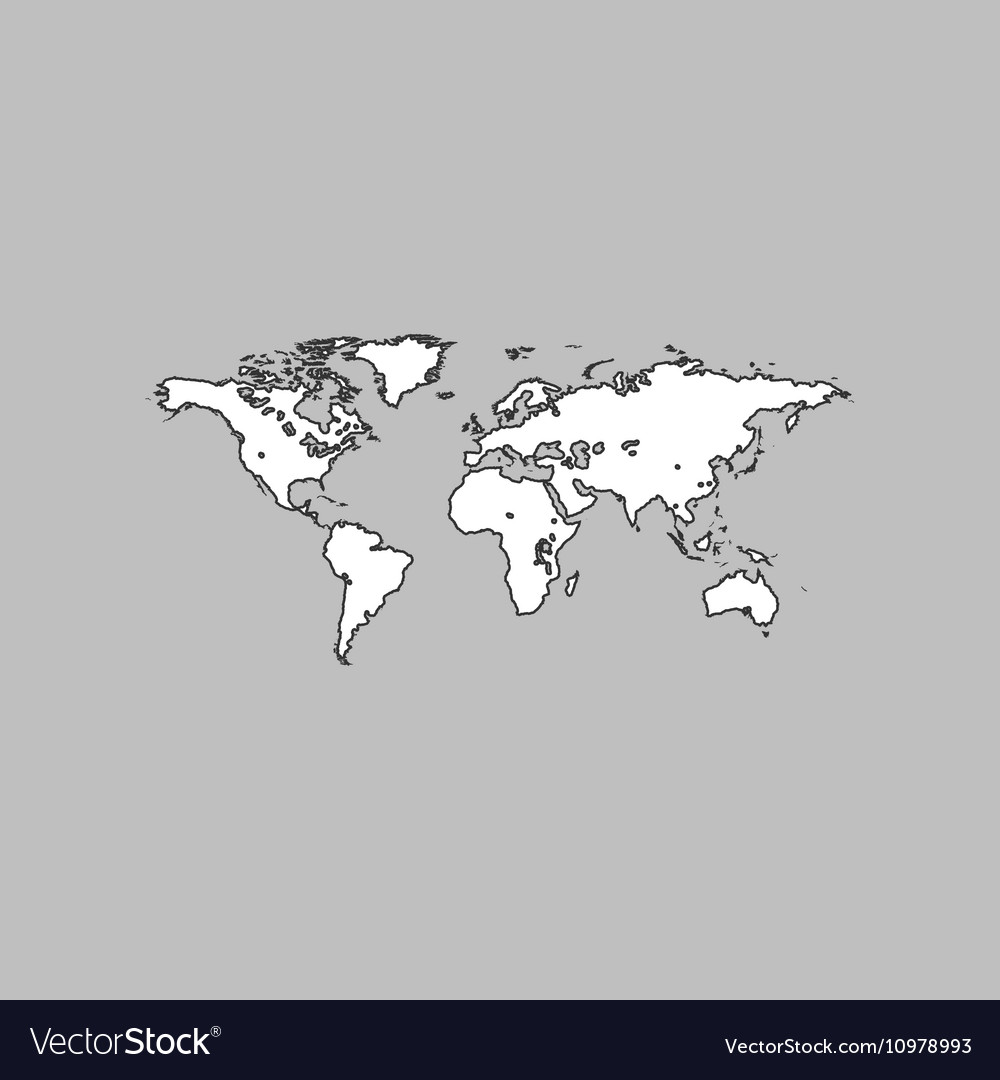 World map computer symbol