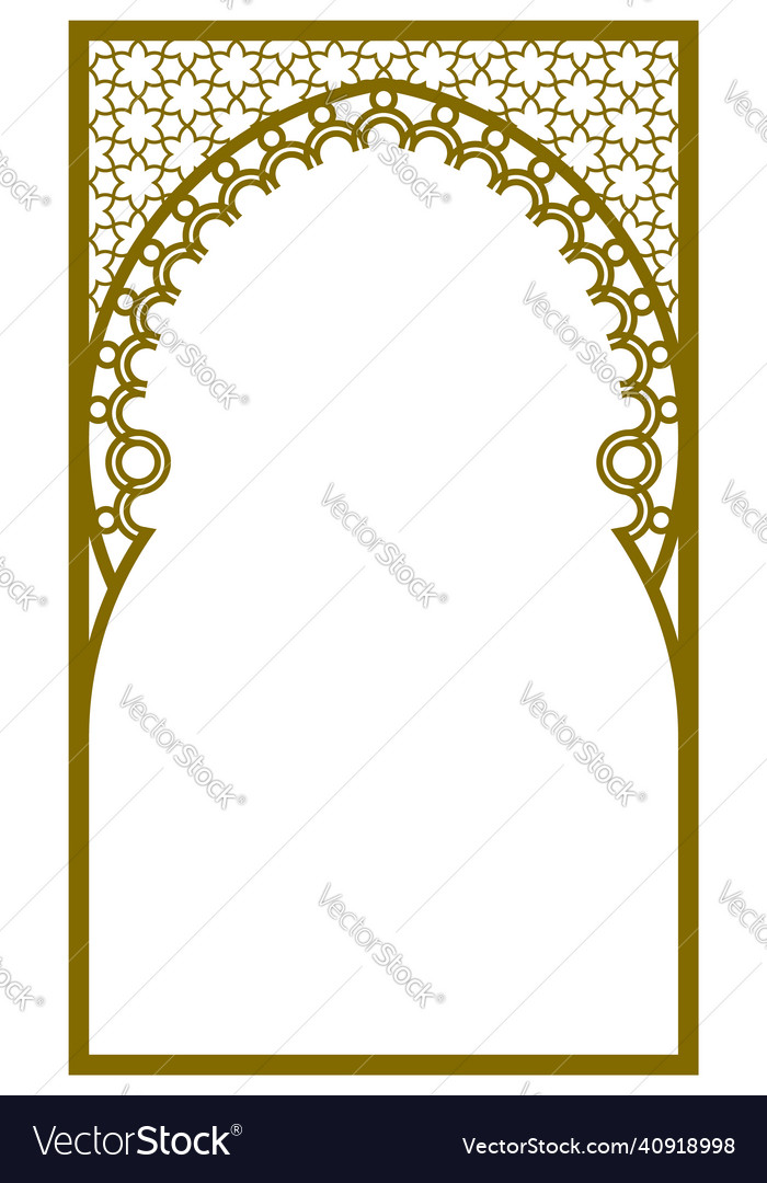 Arabic Frame with Intricate Patterns