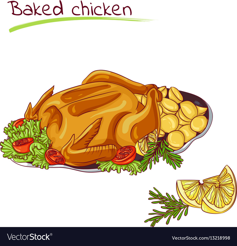 Baked Chicken Cartoon - All about baked thing