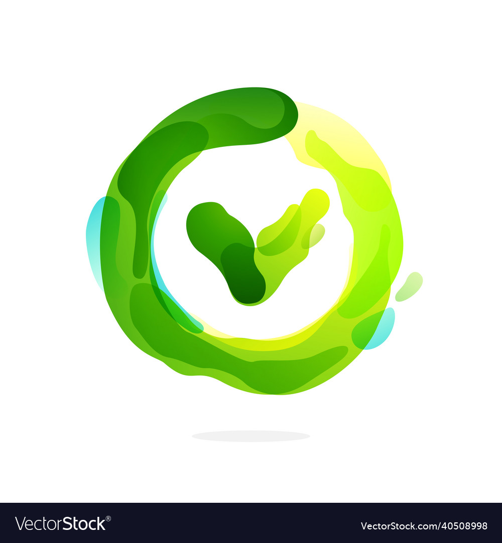 Checkmark icon made of two splashes inside