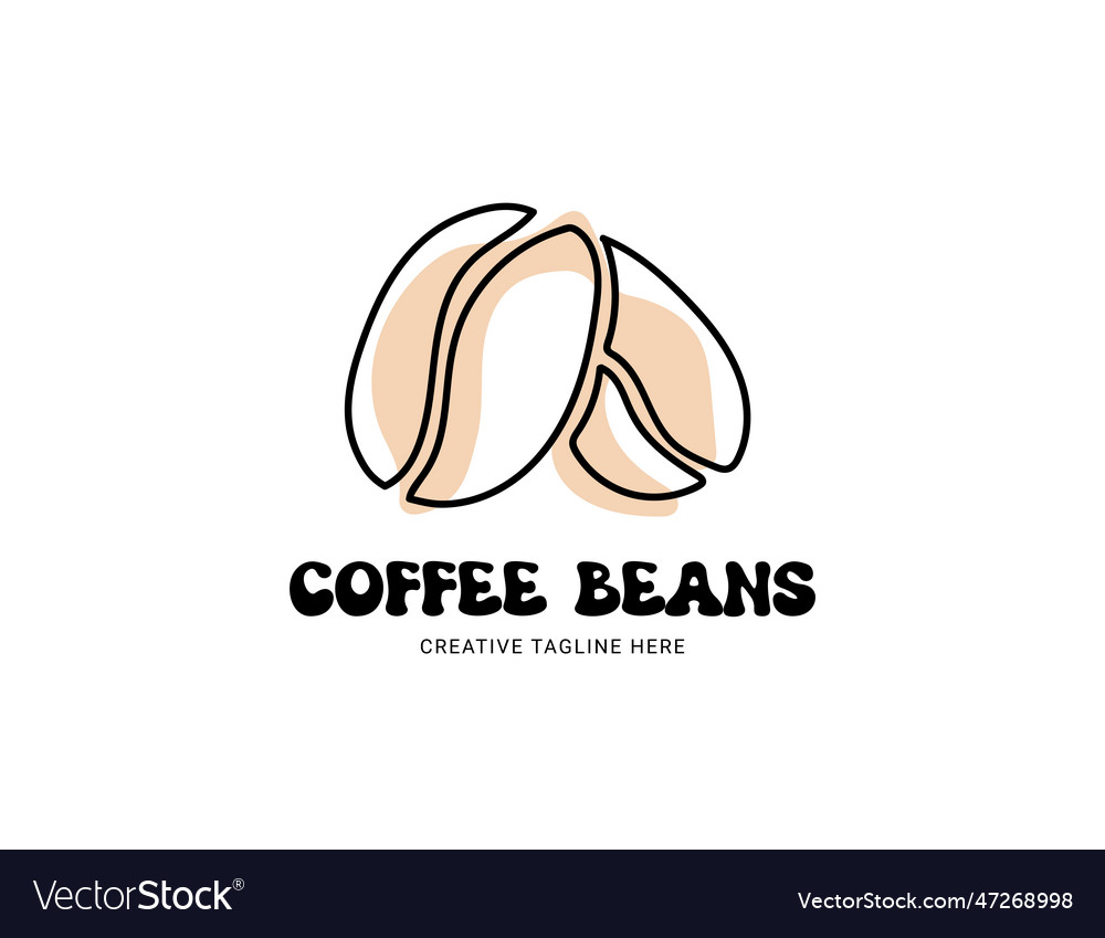 Coffee beans symbol logo Royalty Free Vector Image