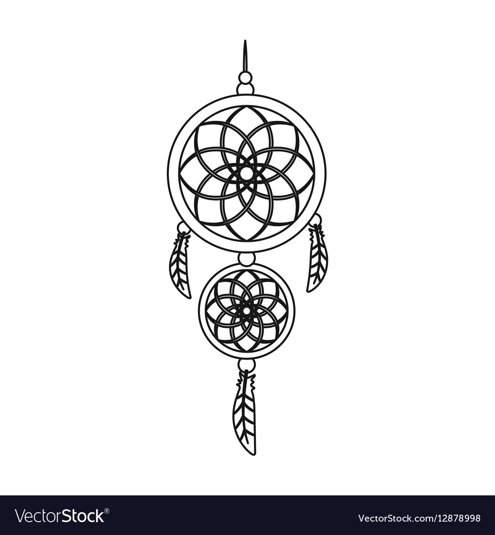 Sleep Dream Catcher Icon. Outline Sleep Dream Catcher Vector Icon