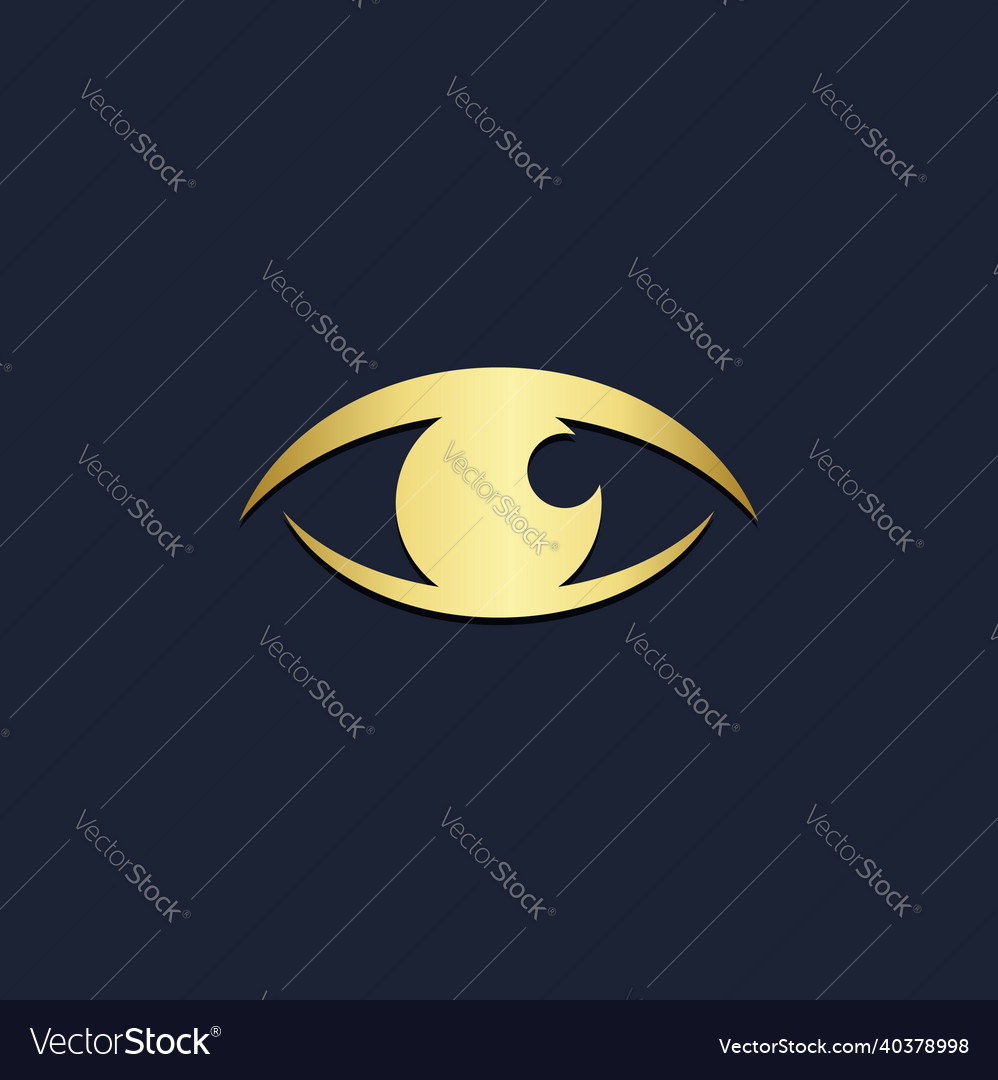 Eye gold logo Royalty Free Vector Image - VectorStock