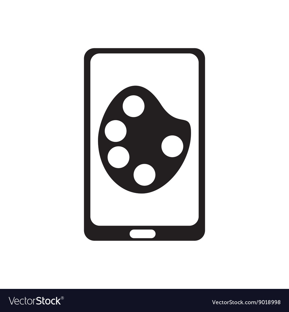 Flat icon in black and white mobile app