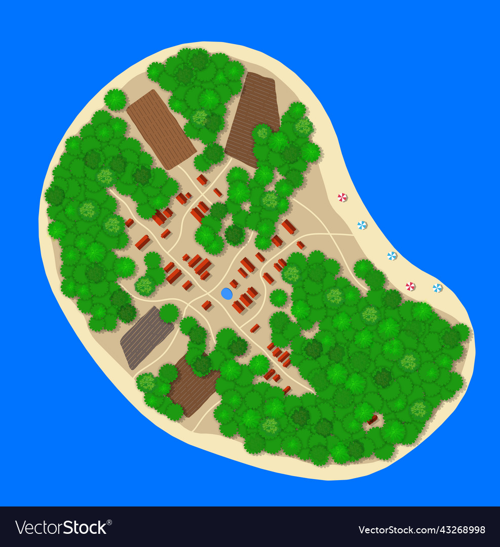 Landscape for recreation top view vector image Landscape for recreation top view