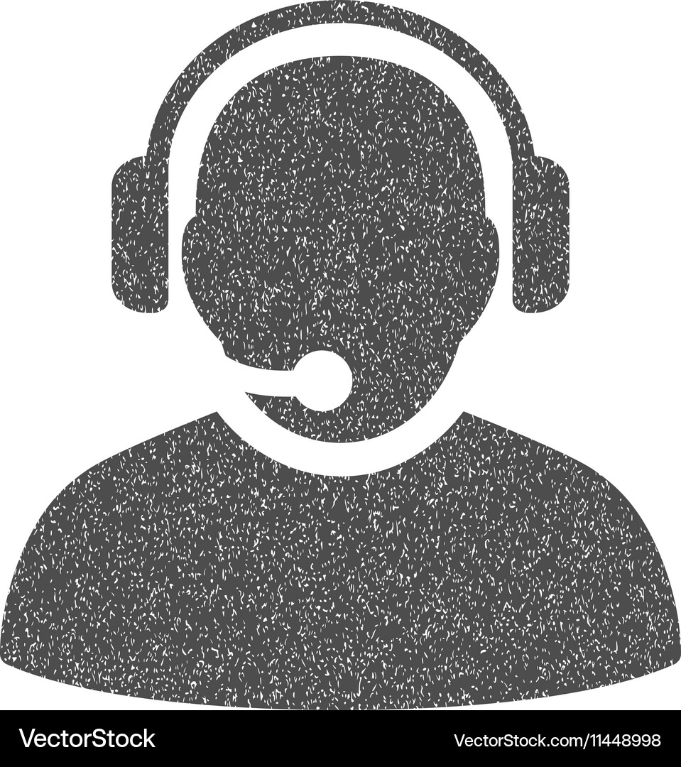Operator grainy texture icon Royalty Free Vector Image