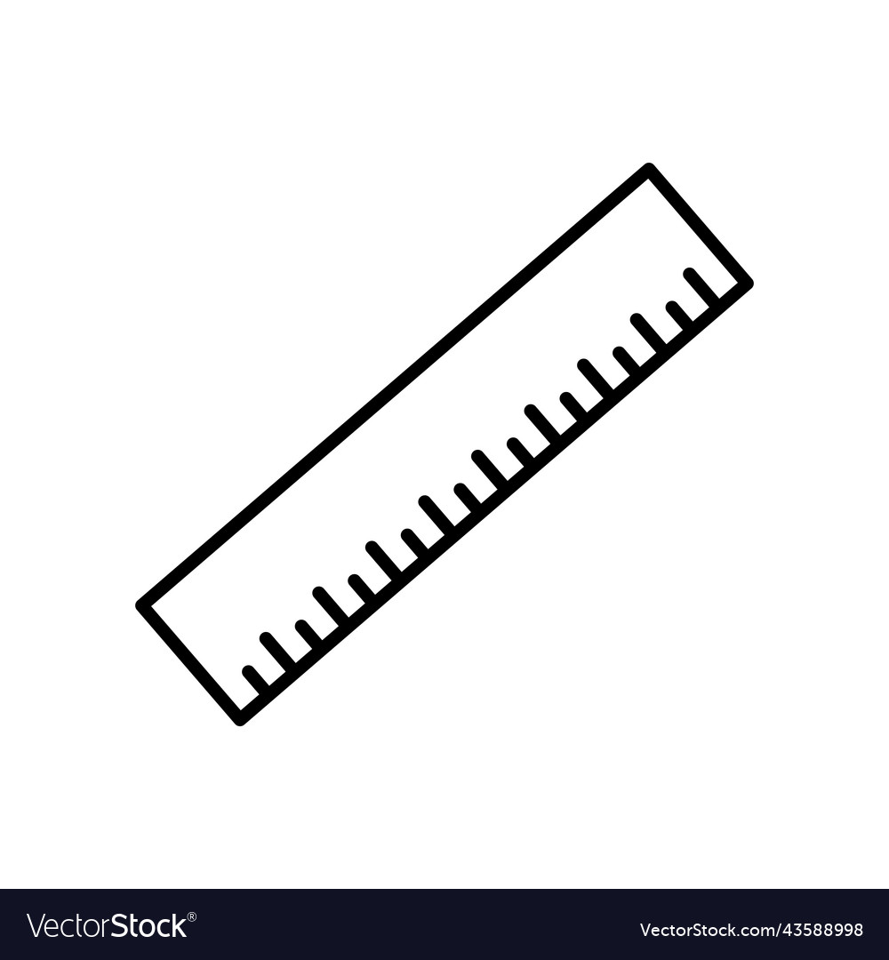 Ruler icon related to education line