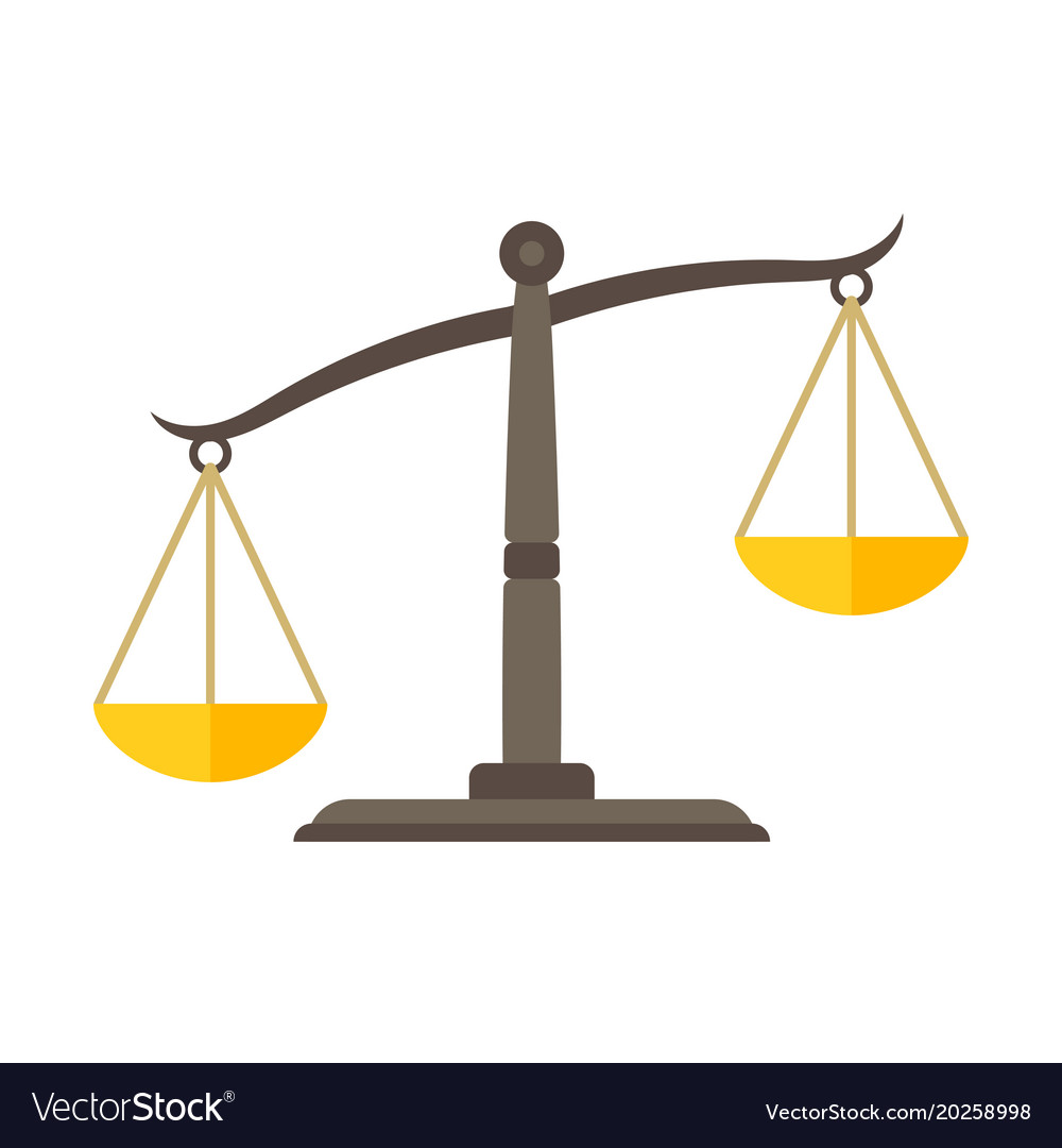 Scales of justice icon Royalty Free Vector Image