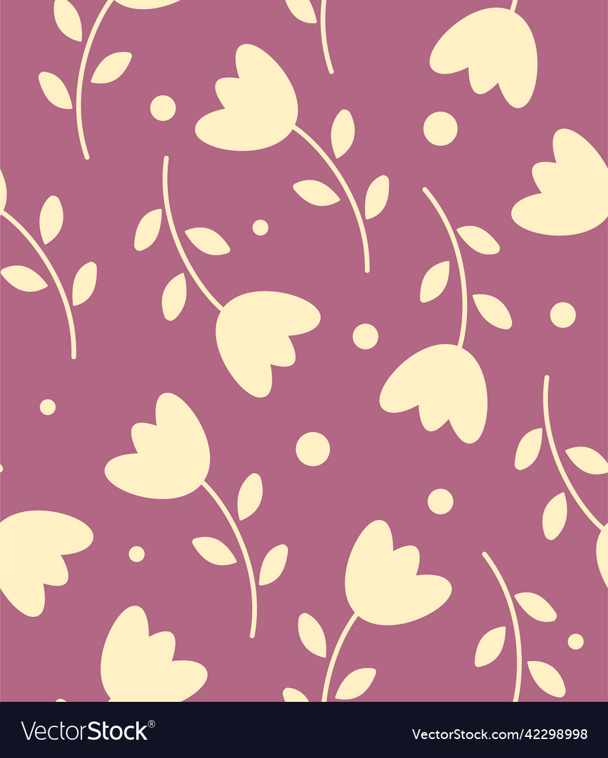 Seamless pattern in nature style vector image Seamless pattern in nature style