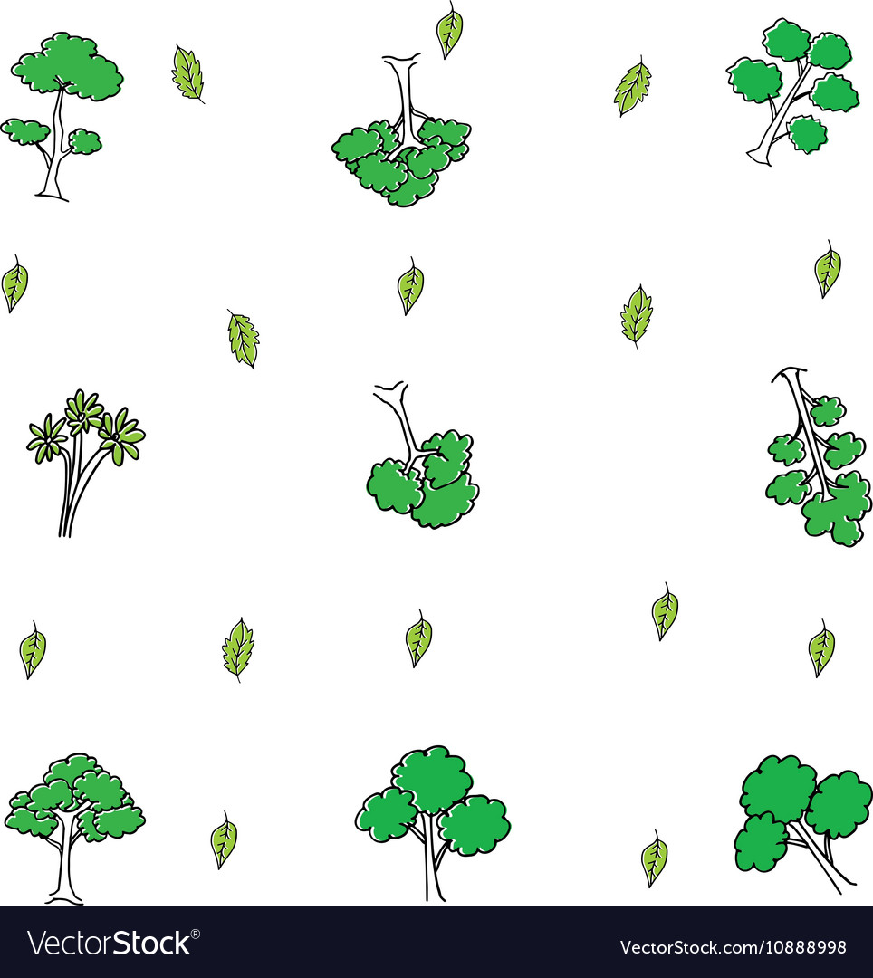 Set of tree object art