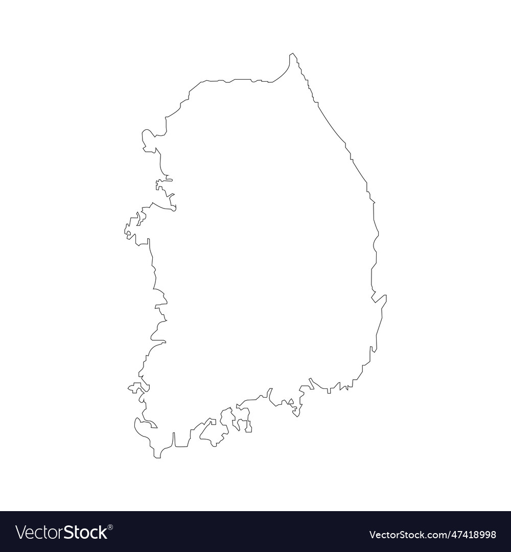 South korea map icon Royalty Free Vector Image