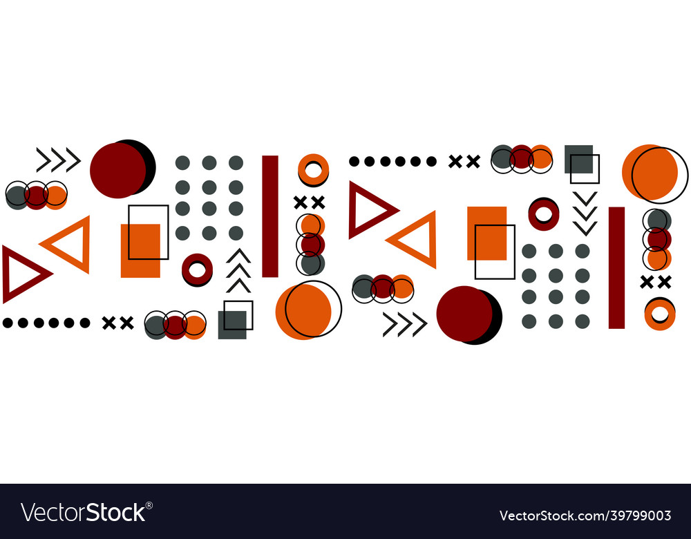 Abstract background with different geometric vector image Abstract background with different geometric