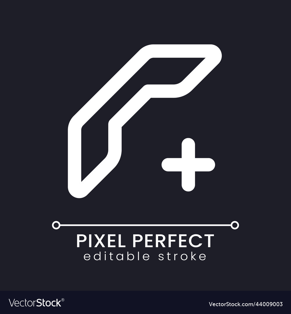 Add new contact pixel perfect white linear ui vector image Add new contact pixel perfect white linear ui