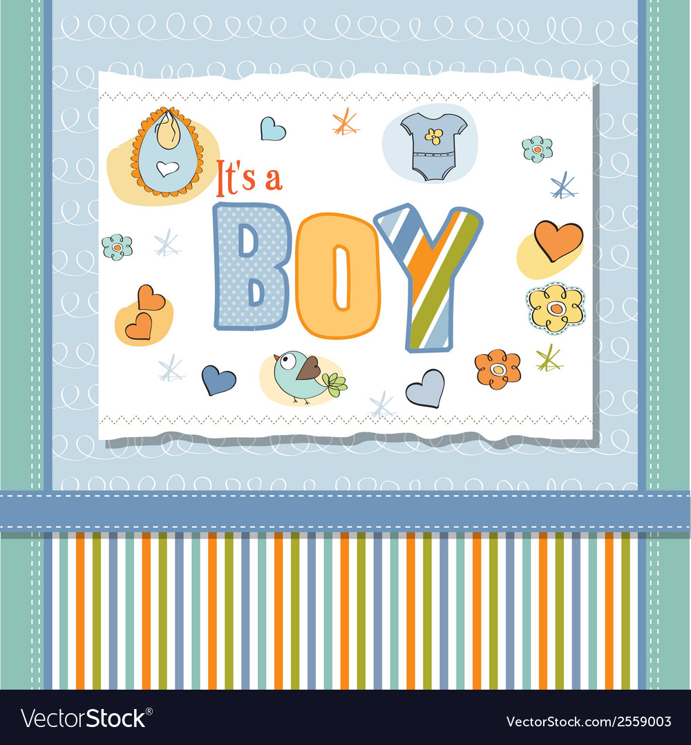 Baby boy shower card