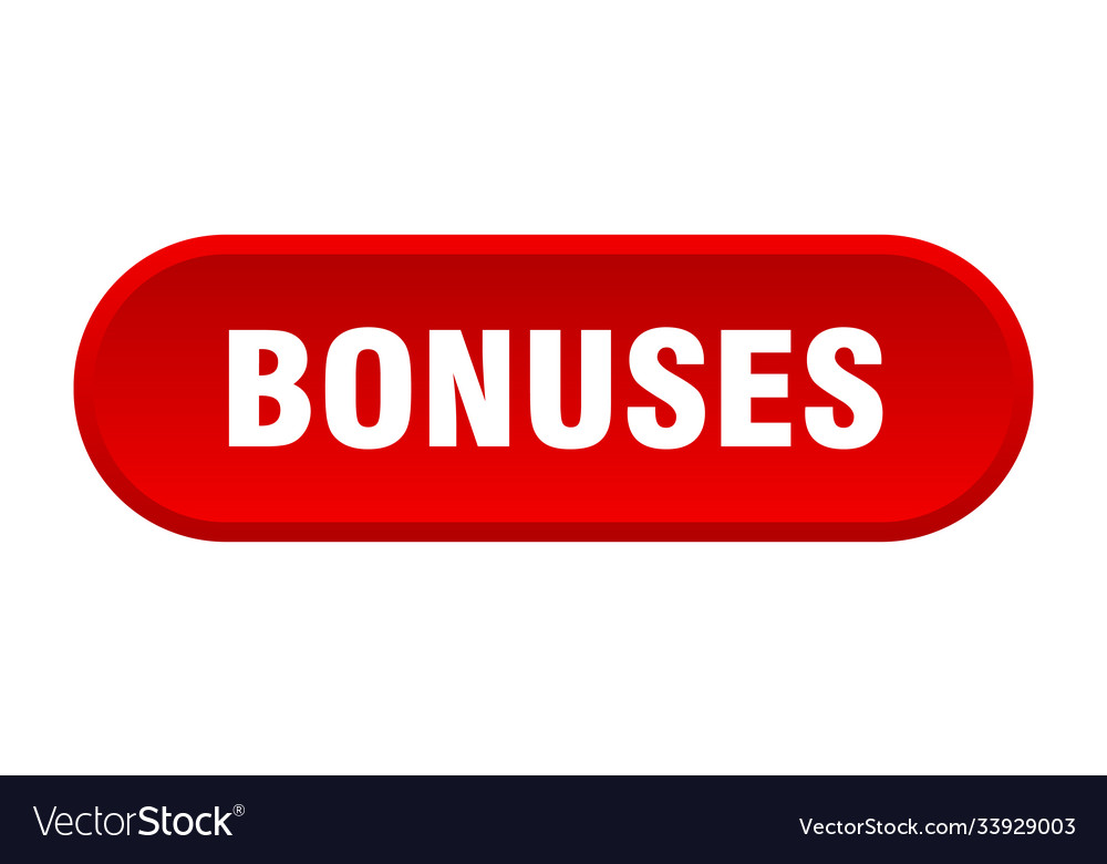 Bonuses button rounded sign on white background