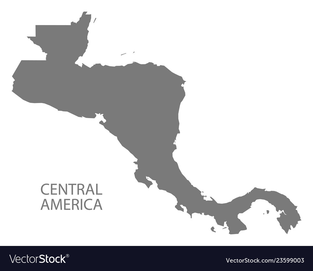 Central America Map Silhouette
