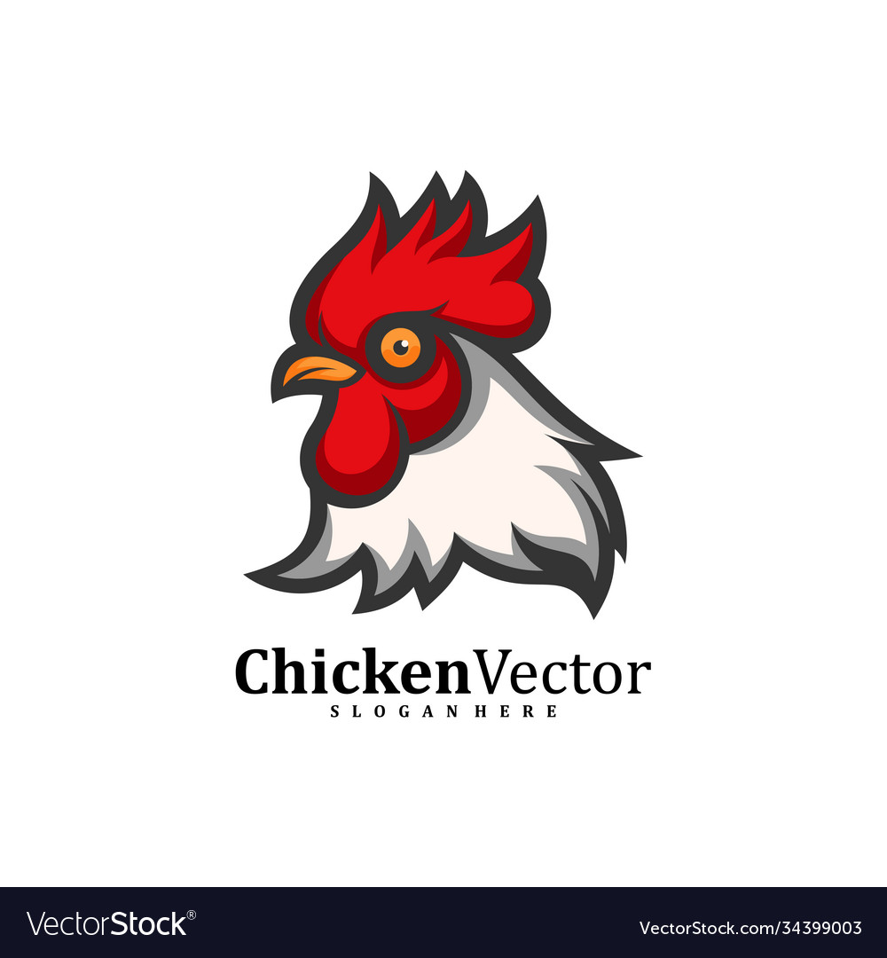 Chicken logo design template rooster symbol icon