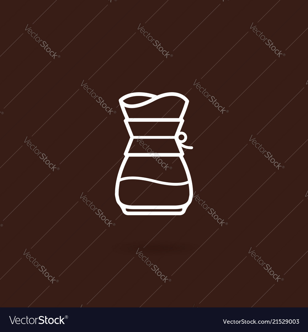 Coffee brewing method pour over icon