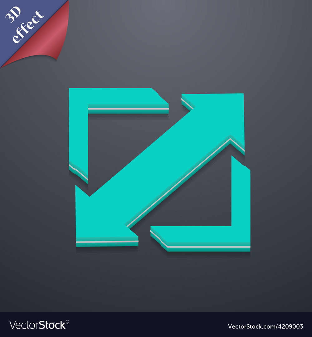 Deploying video screen size icon symbol 3d style