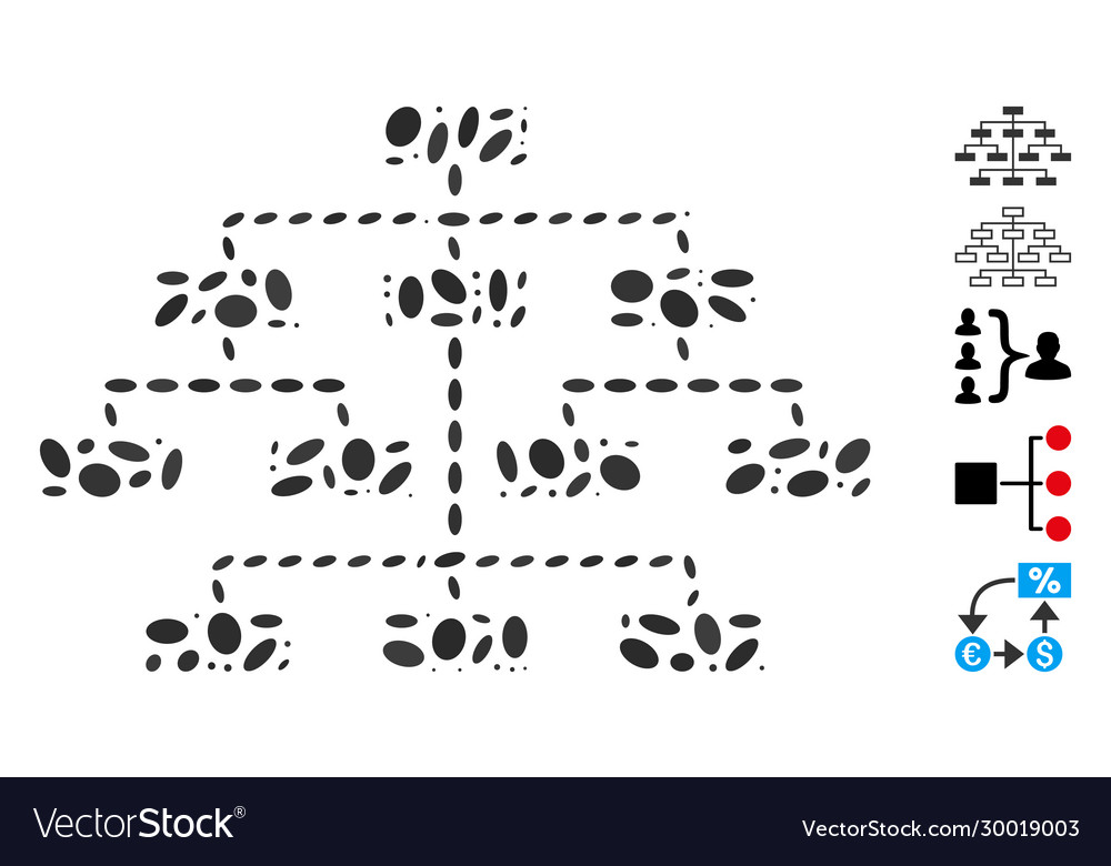 Dot mosaic program tree vector image Dot mosaic program tree