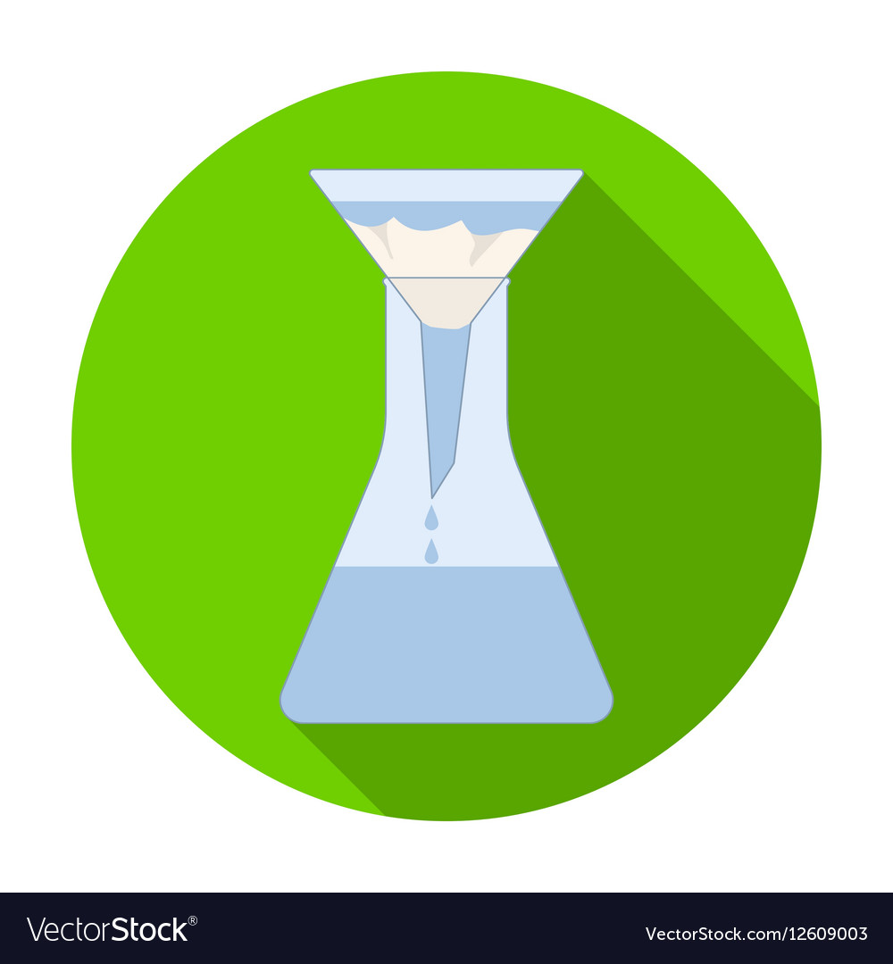 Filtration of water solution in a conical flask