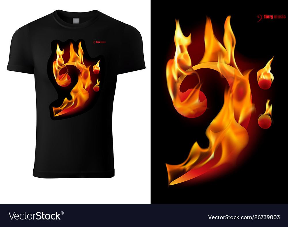 Flaming Music Sign T-Shirt