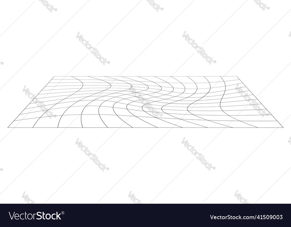 Graticule grid mesh plane with deform distortion