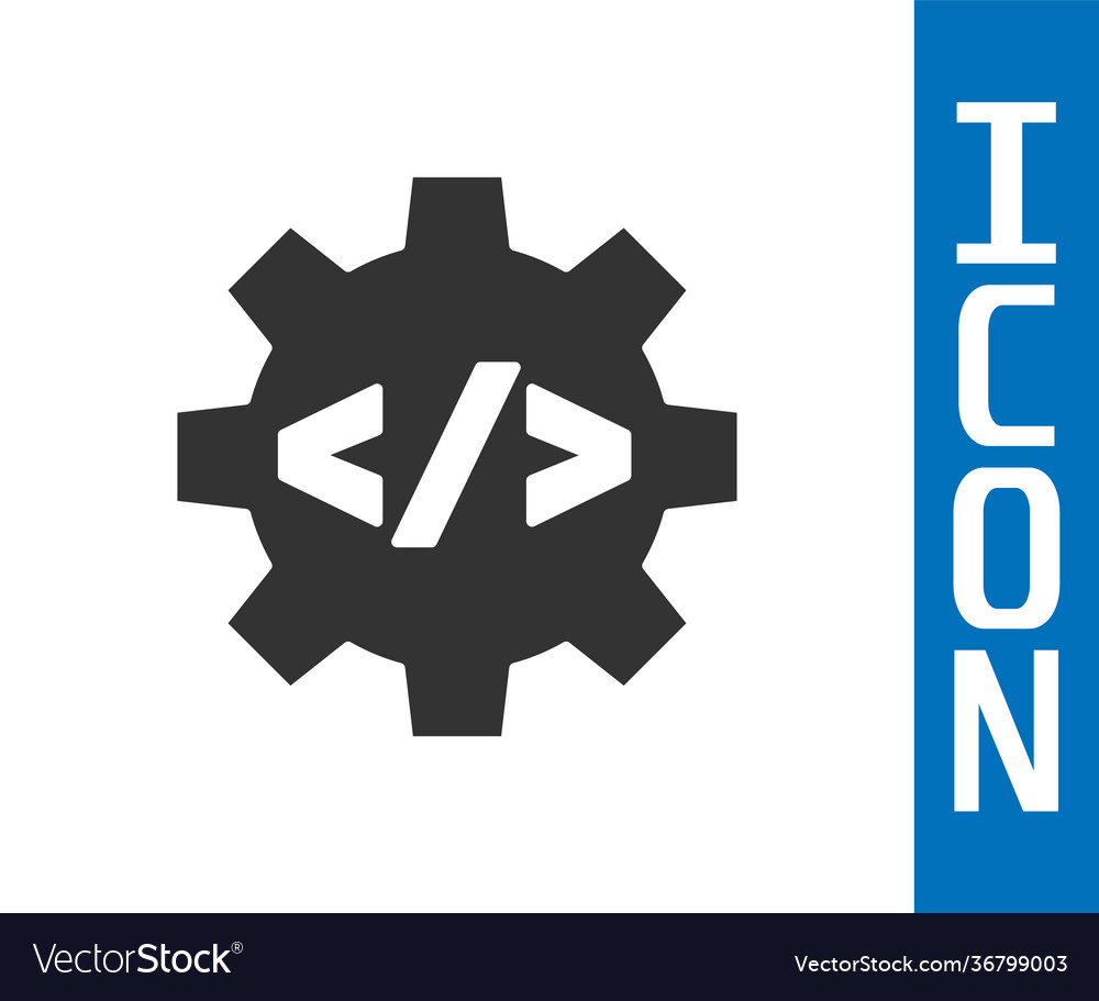 Grey web design and front end development icon vector image Grey web design and front end development icon