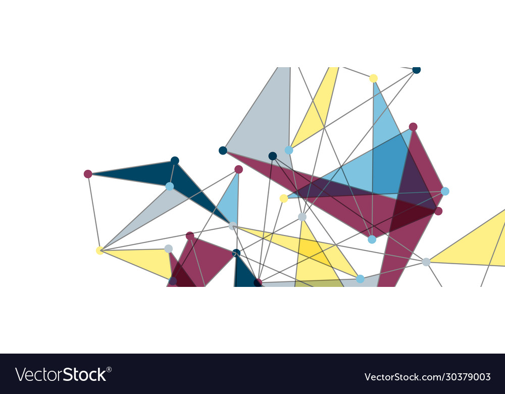 Line points connections triangular technology Vector Image Line points connections triangular technology