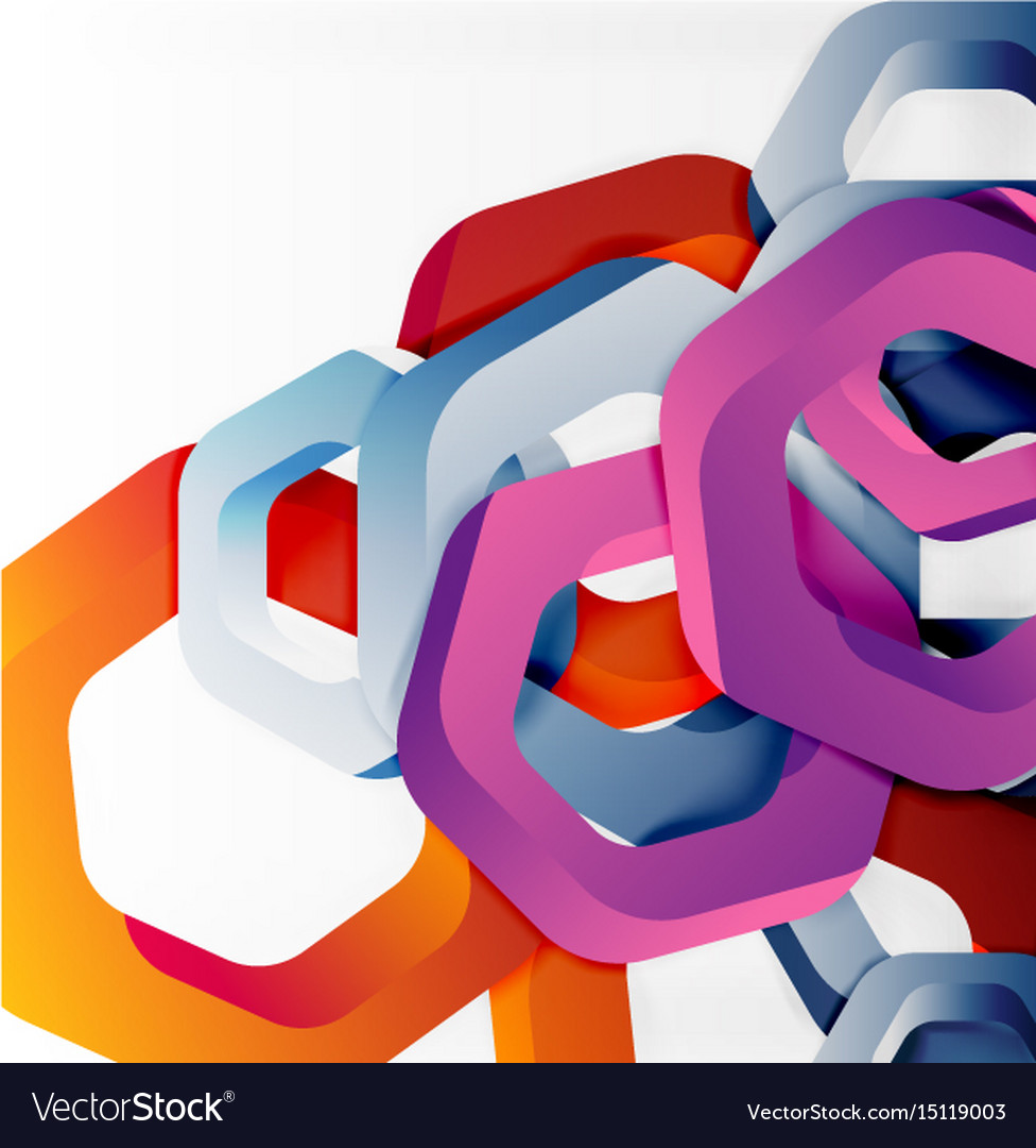 Overlapping hexagons design background