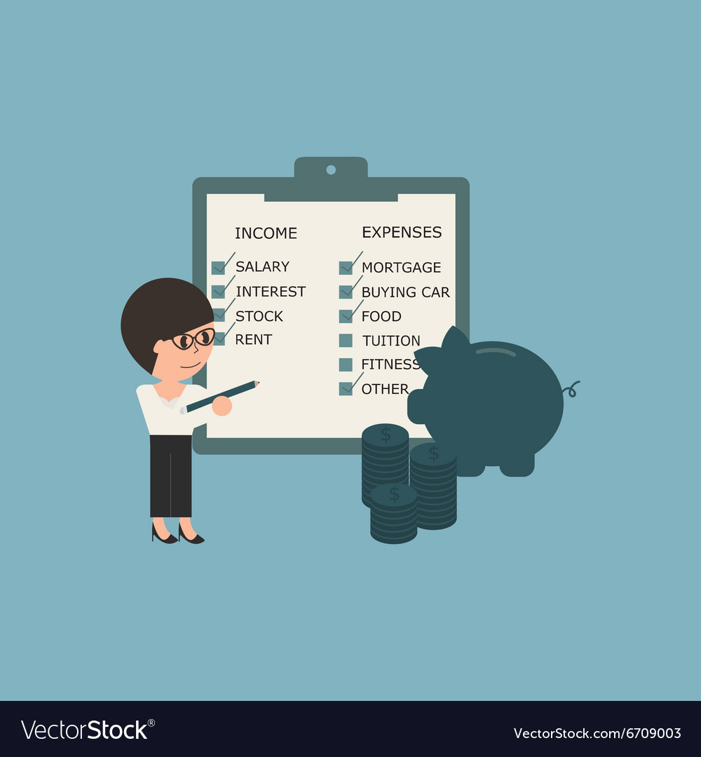 record income and expenses royalty free vector image