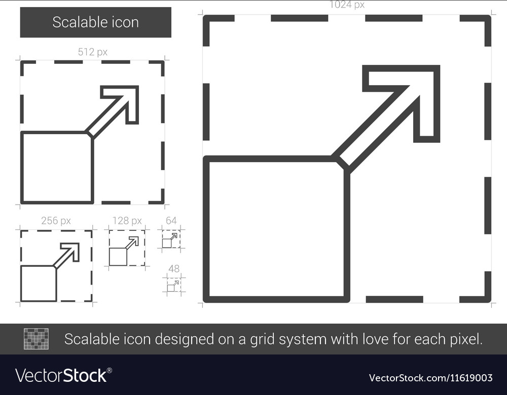 Scalable line icon