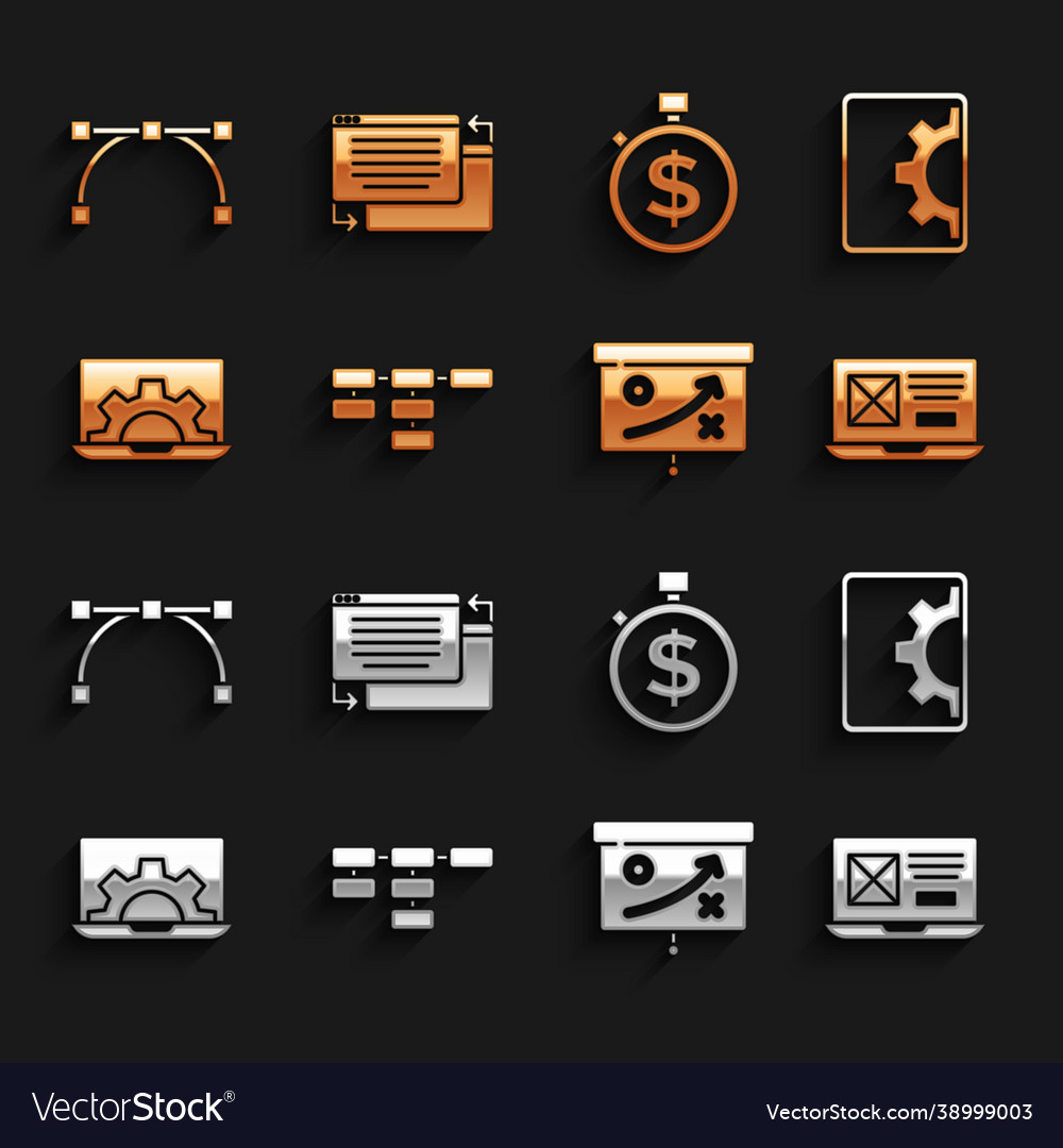 Set site map web development ui or ux design Vector Image Set site map web development ui or ux design