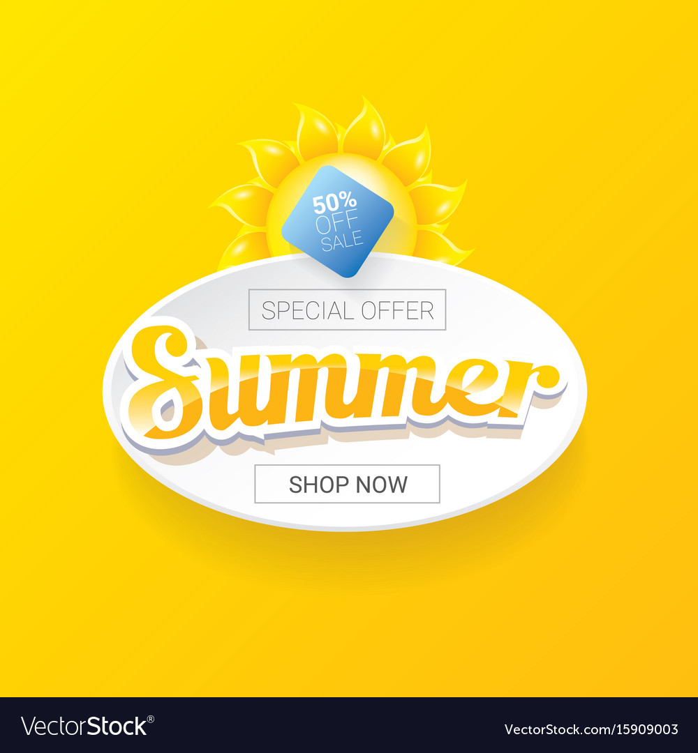 Special offer summer label design template Vector Image