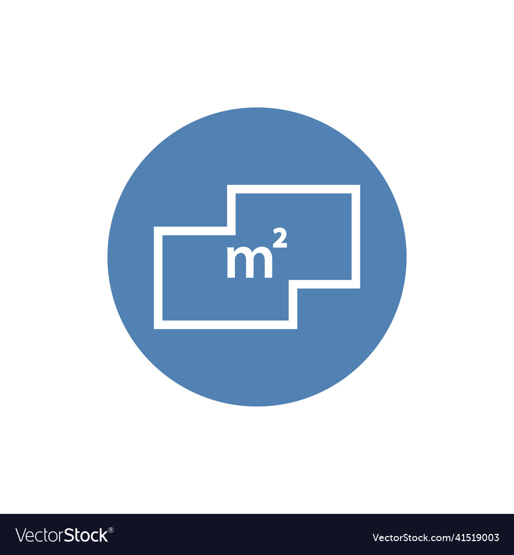 Square meter icon simple element vector image Square meter icon simple element