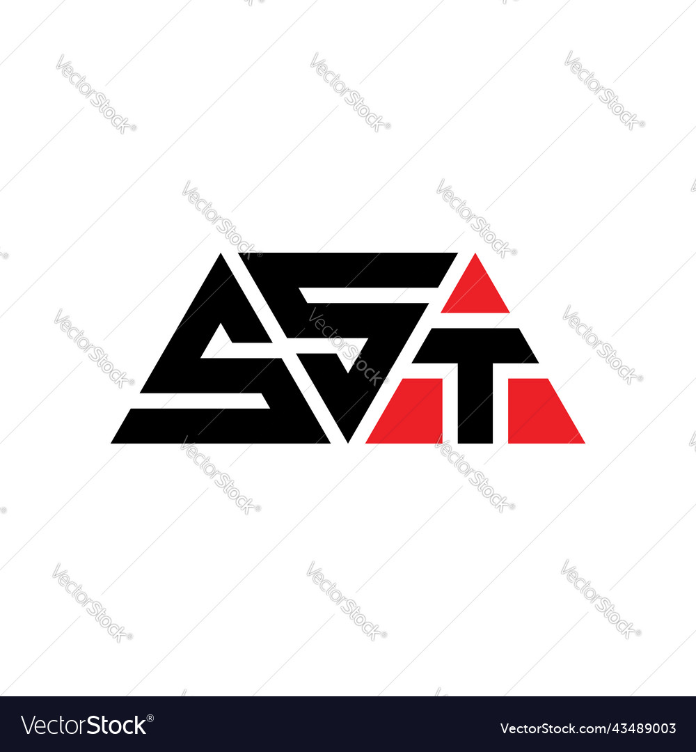 Sst triangle letter logo design Royalty Free Vector Image