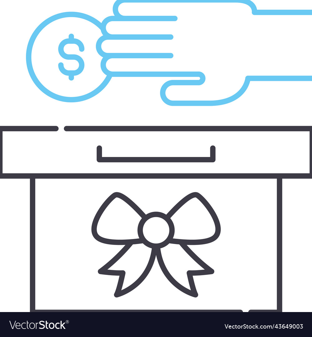 Tithe line icon outline symbol